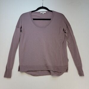 Madewell Sweater Womens XS Plum Purple 100% Merino Wool Relaxed Scoop Neck